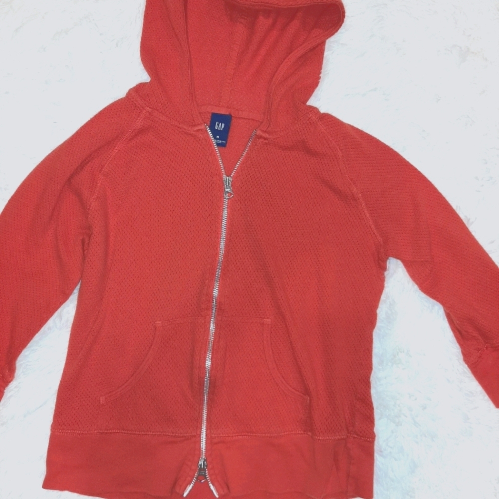 3/$12💥 GAP Orange mesh double zipper top